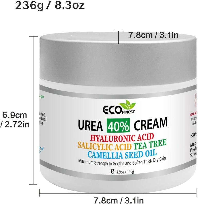 Urea Cream w/ 2% Salicylic Acid for Cracked Feet - Foot Moisturizer