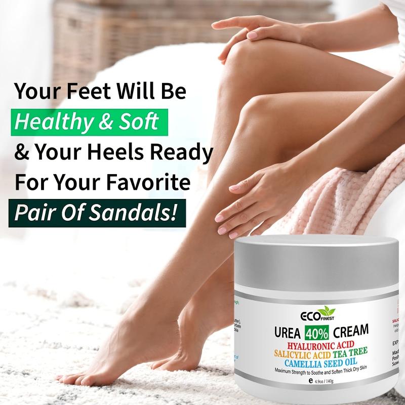 Urea Cream w/ 2% Salicylic Acid for Cracked Feet - Foot Moisturizer
