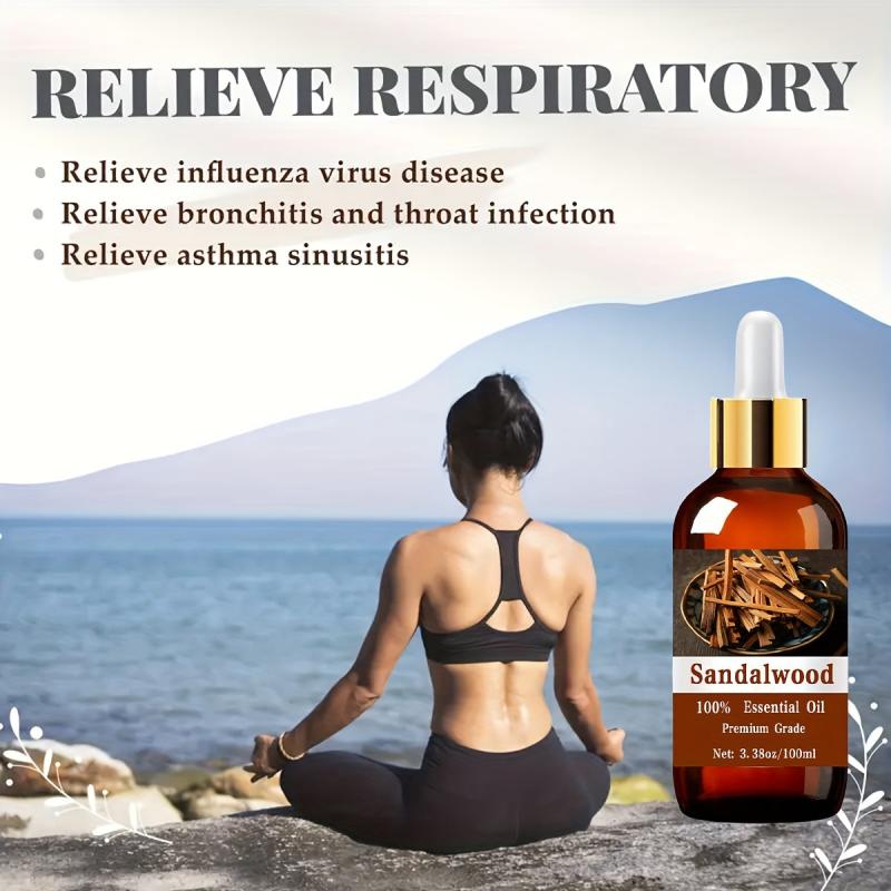 100% Pure Sandalwood Essential Oil 3.38oz 100ml Hair & Skin Care