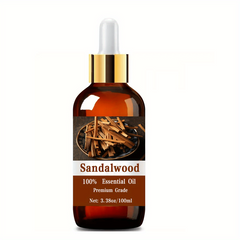 100% Pure Sandalwood Essential Oil 3.38oz 100ml Hair & Skin Care