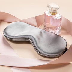 Soft Silk Sleep Eye Mask for Travel - Adjustable Elastic Band for Enhanced Sleep