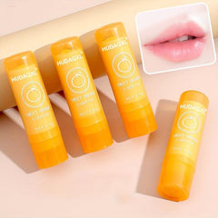 2pcs Orange Aloe Lip Balm Moisturizing Hydration Smooth Fine Lines