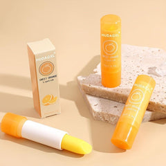2pcs Orange Aloe Lip Balm Moisturizing Hydration Smooth Fine Lines