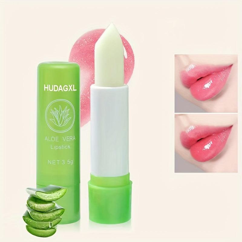 2pcs Orange Aloe Lip Balm Moisturizing Hydration Smooth Fine Lines