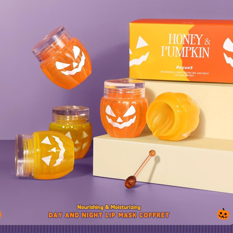 Halloween Pumpkin Honey Lip Mask Set - Night Moisturising & Hydrating
