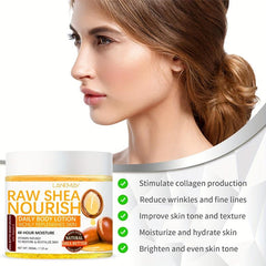 6.76 Oz 200ml Body Lotion All Natural Pure Yellow Shea Butter