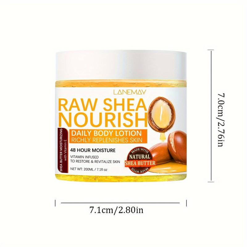 6.76 Oz 200ml Body Lotion All Natural Pure Yellow Shea Butter