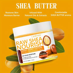 6.76 Oz 200ml Body Lotion All Natural Pure Yellow Shea Butter