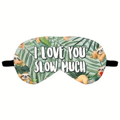 Sloth Print Eye Mask For Sleeping Blindfolds Women Men Travel Nap