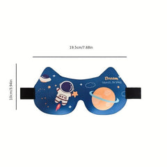 3D Sponge Fabric Cartoon Eye Mask - Comfortable Travel Sleep Relax