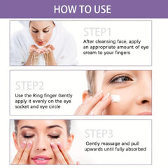 Dark Circle & Puffiness Eye Cream, Night Under Eye Cream for Wrinkle Smoothing