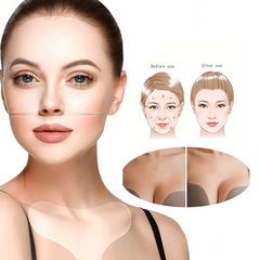 3pcs Reusable Face Chest Pads Set Silicone Wrinkle Smoothing Patches