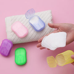 Travel Soap Slices Box Portable Soap Paper 20 Piece Set