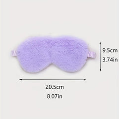 Plush Eye Cover Purple Soft Blackout Eyeshade For Sleeping