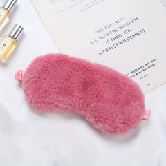Plush Eye Cover Purple Soft Blackout Eyeshade For Sleeping