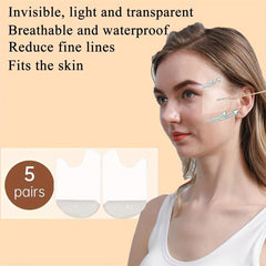 5pair Eye Line Lift Patch, Instant Face Lifting Patch, Neck and Eye Tape Kit