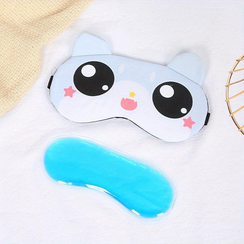Cartoon Sleep Mask for Home & Travel, Cold Compress Blindfold Eye Shade