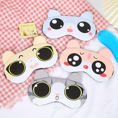 Cartoon Sleep Mask for Home & Travel, Cold Compress Blindfold Eye Shade