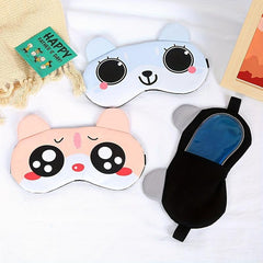 Cartoon Sleep Mask for Home & Travel, Cold Compress Blindfold Eye Shade