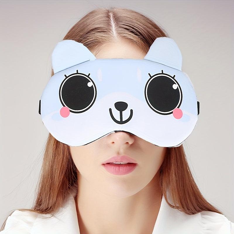 Cartoon Sleep Mask for Home & Travel, Cold Compress Blindfold Eye Shade