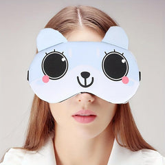Cartoon Sleep Mask for Home & Travel, Cold Compress Blindfold Eye Shade