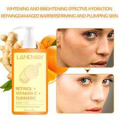 Moisturizing Body Cream 200ml with Retinol Vitamin C Turmeric Lactic Acid