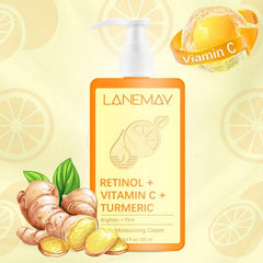 Moisturizing Body Cream 200ml with Retinol Vitamin C Turmeric Lactic Acid
