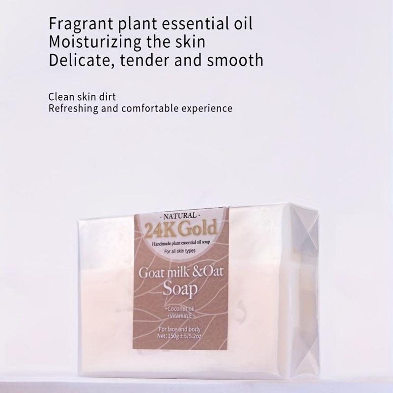 24K Golden Foil Goat Milk Oat Soap 150g Turmeric