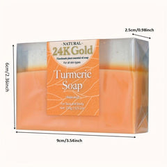 24K Golden Foil Goat Milk Oat Soap 150g Turmeric