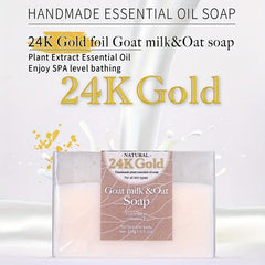 24K Golden Foil Goat Milk Oat Soap 150g Turmeric