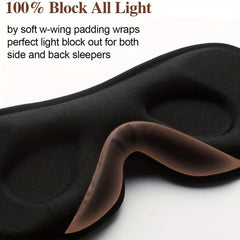 2 Pcs Sleep Eye Mask For Women Men Comfortable 3D Contoured Blackout Covers