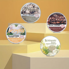 60g 4pcs Organic Shampoo Soap Set with Ginger Jasmine Rosemary Coffee Soap