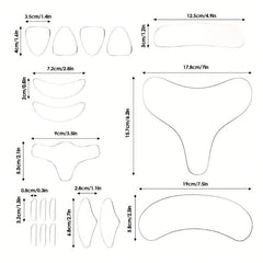18Pcs Silicone Wrinkle Diminishing Patches for Face Forehead Neck Eye