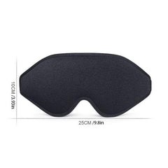 3D Memory Foam Sleep Blackout Eye Mask - Black