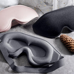 3D Memory Foam Sleep Blackout Eye Mask - Black