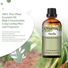 30ml Vanilla Essential Oil - Aromatherapy, Diffusers, Skin Care