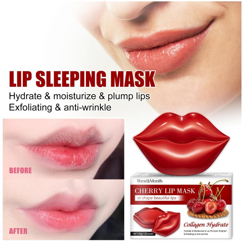 20 PCS 60g Moisturizing Lip Mask Crystal Lip Care Pads Mask