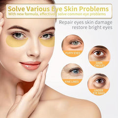 Golden Gel Under Eye Patches - Reduce Dark Circles, Puffiness, Wrinkles