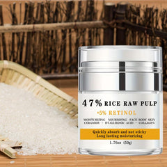 Natural Rice Raw Pulp Cream Long Lasting Moisturizing For Face Body Hand Foot