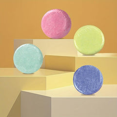 60g 4pcs Silicone Organic Shampoo Soap Set: Rose Lemon Lavender Mint Soap & Foam
