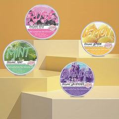 60g 4pcs Silicone Organic Shampoo Soap Set: Rose Lemon Lavender Mint Soap & Foam