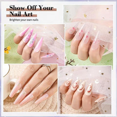 6pcs Nail Extensions Crystal Acrylic Powder Set for Home Salon Use