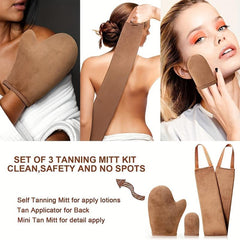 Sunbathing Tanning Gloves Set, Big Thumb Strap, Tanning Care
