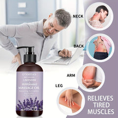 Relaxing Massage Oil with Lavender & Peppermint - Joint Pain Relief