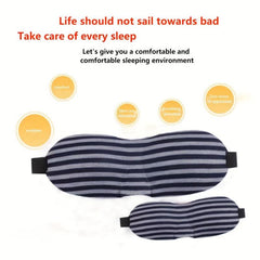 Grey Striped 3D Eye Mask Sleeping Blackout Business Trip Eye Mask
