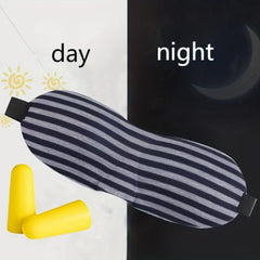 Grey Striped 3D Eye Mask Sleeping Blackout Business Trip Eye Mask