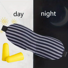 Grey Striped 3D Eye Mask Sleeping Blackout Business Trip Eye Mask
