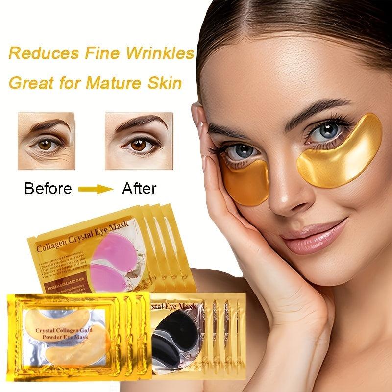 10pcs Crystal Collagen Eye Mask Reduce Dark Circles Acne Beauty Patches