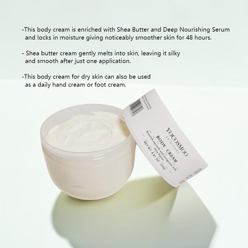 Shea Butter Body Cream 250g Hydrating & Moisturizing Skincare For Very Dry Skin