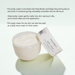 Shea Butter Body Cream 250g Hydrating & Moisturizing Skincare For Very Dry Skin